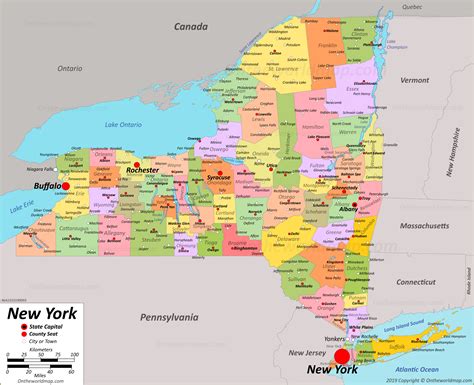 New York State cities map